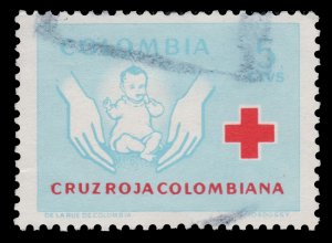 COLOMBIA STAMP 1970 SCOTT # RA64. USED. # 2