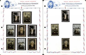 Fujeira Stamp Collection on 11 White Ace Pages, John Kennedy Lot B