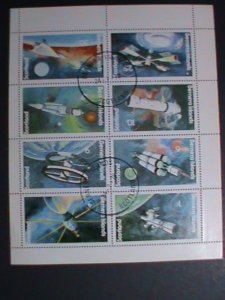 BERNERA ISLANDS-SCOTLAND-1978 SPACE PROGRAMS-CTO SHEET WITH FIRST DAY CANCEL