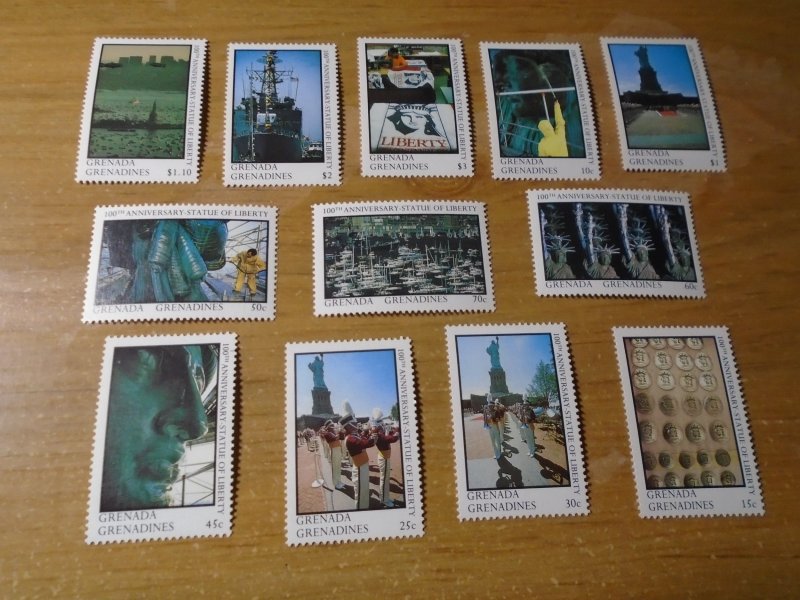 Grenada  Grenadines  #  897-908   MNH    Statue of Liberty