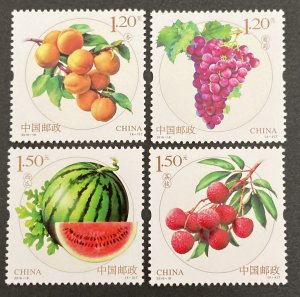 China(Peoples Republic) 2016 #4384-7, Fruit, MNH.