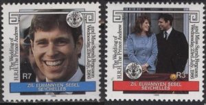 Seychelles: Sesel 119-120 (mnh) Wedding, Prince Andrew (1986)