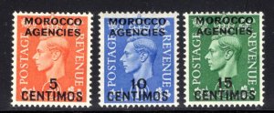 Great Britain Offices in Morocco / Morocco Agencies #99-101 MH, short set