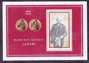 Germany DDR 1193 MNH 1970 Lenin Portrait Souvenir Sheet Very Fine