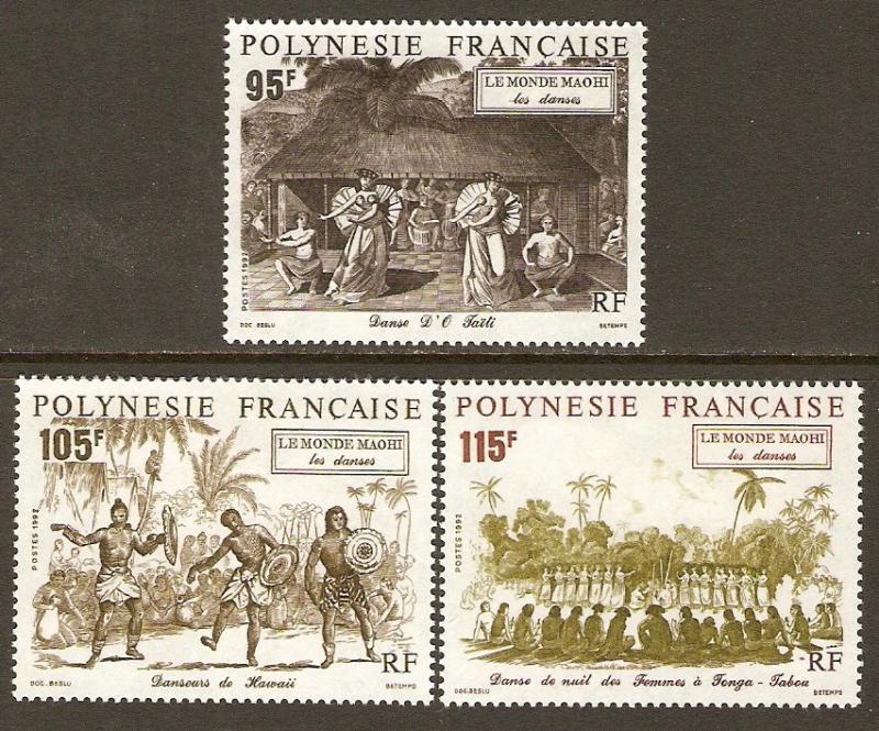 French Polynesia #594-6 NH Dances