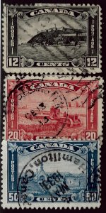 Canada SC#174-176 Used Fine SCV$15.00...Worth a Close Look!