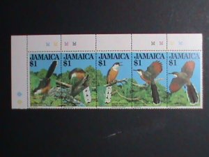 JAMAICA-1982- SC#546 LIZARD CUCKOO CAPTURING PREY BIRDS - MNH SET-PLATE #- VF