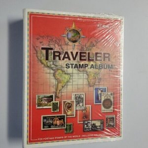 Harris World Stamp Album Traveler Worldwide 3 Ring Binder Intermediate No pages