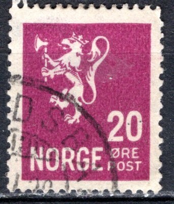 Norway; 1926: Sc. # 118: Used Single Stamp