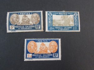 French New Caledonia 1928 Sc 153,164,173(MNG) MH