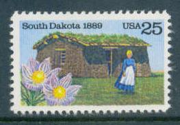 2416 25c South Dakota Fine MNH