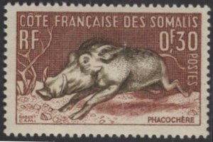 Somali Coast 271 (mh) 30c wart hog (1958)