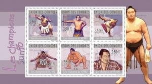 COMORES 2010 SHEET THE SUMO CHAMPIONS LES CHAMPIONS DE SUMO SPORTS cm10204a