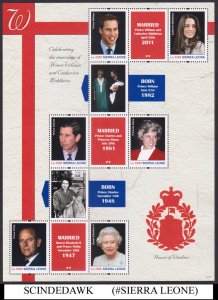 SIERRA LEONE - 2011 CELEBRATING THE MARRIAGE OF PRINCE WILLIAM MIN/SHT MNH