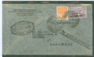 Brazil 307/C28 Cover mailed at Rio de Janeiro on 23 September 1931 and flown by Condor air to Pernambuco to be carried on the Gr