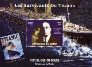 Chad 2010 R.M.S.Titanic Survivors Georges Rheims   JUDAICA  Souvenir Sheet MNH