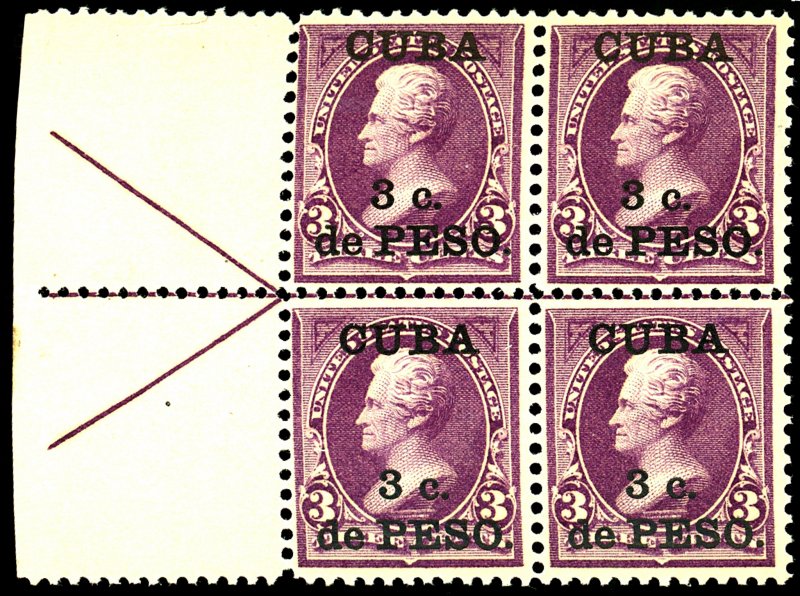 CUBA #224 MINT ARROW BLOCK OF 4 OG NH