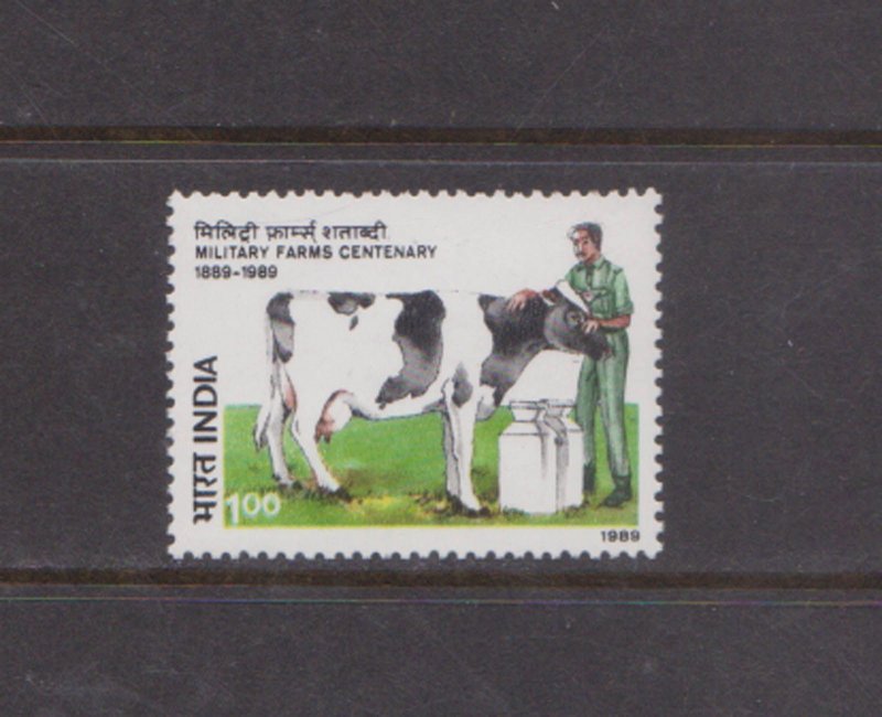 INDIA - 1989 CENTENARY OF MILITARY FARM - 1V - MINT NH