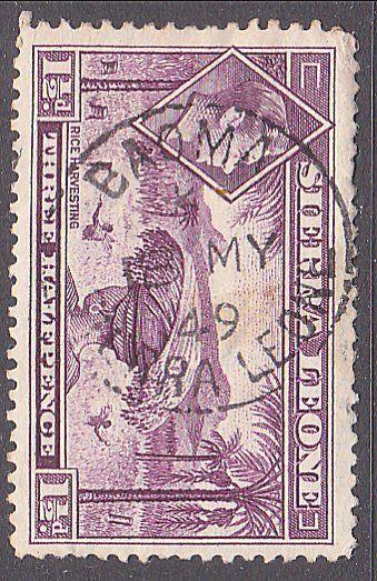 SIERRA LEONE 1949 GVI 1½d - BAOMA cds.......................................7114