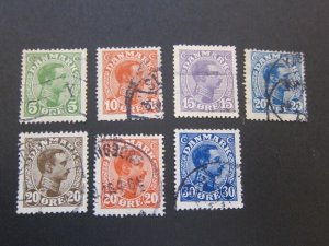 Denmark 1913 Sc 97,100,102-5,113 FU