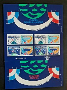 1994 France & Great Britain Channel Tunnel Joint Issue Folder Cover