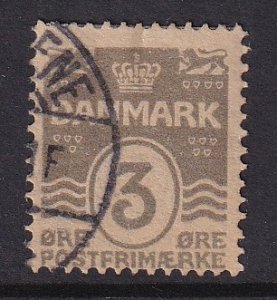 Denmark  #59  used  1905  three wavy lines 3o  Perf. 13