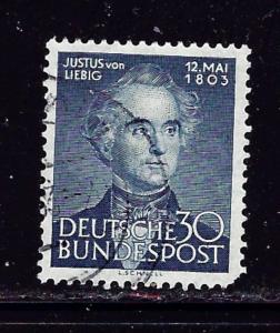 Germany 695 Used 1953 Justus von Liebig round corner