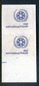 Philippines World Population Year Blue offset on gum side 1974. x16007