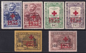 Portugal 1933 Sc 1S42-7 red cross franchise set MNH**