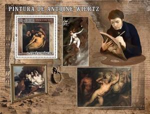 SAO TOME E PRINCIPE 2007 SHEET ANTOINE WIERTZ ART PAINTINGS st7302b