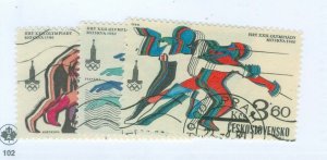 Czechoslovakia #2293-4,2296 used Moscow Olympics