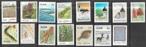 Aland #34,36,38-44,46-48,50-54 (MNH)  CV $26.20