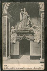 Italy 1923 Rome St. John Lateran Monument to Leo XIII Used View Post Card # 1...