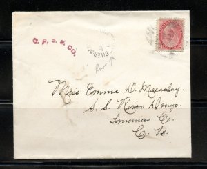 Canada #77 (C837) RARE River Denys Station w/ C.P.S. & Co hand cancel, F-VF