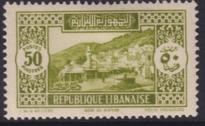 Sc# 133 Lebanon 1930 - 1935 View of Deirel-Kamar 50p issue MLMH CV $60.00