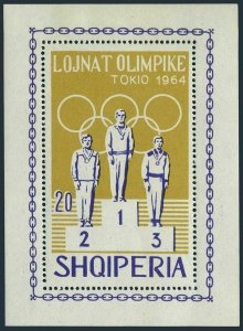 Albania 754-764 perf,imperf,MNH.Michel 859/879,Bl.26 A,B. Olympics Tokyo-1964.