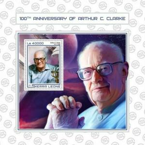 Sierra Leone - 2017 Arthur C. Clarke - Stamp Souvenir Sheet - SRL17507b