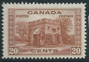 CANADA SG365 1938 20c RED-BROWN MTD MINT