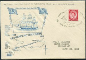 Great Britain FDC Natl Maritime Museum Exhibition,1960.