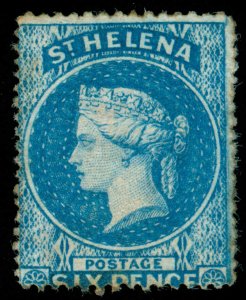 MOMEN: ST HELENA SG #2 1861 CLEAN CUT UNUSED LOT #60393