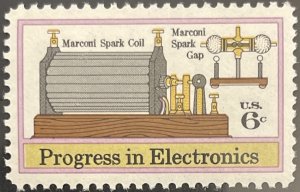 Scott #1500 1973 6¢ Progress in Electronics Spark Coil & Gap MNH OG VF/XF