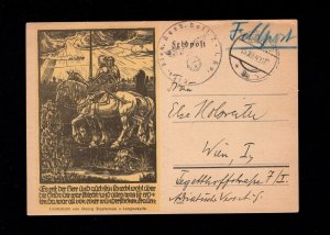 Germany Horse Riding Germanic Knights 1943 Feldpost Used Postcard I