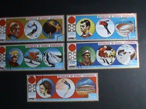 ​EQUATORIAL GUINEA STAMP:1972 WINTER OLYMPIC GAMES SAPPORO'72- CTO-STAMPS SET