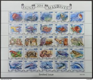 2014 Maldives Birds Owls Reptiles Marine Life Sharks Fauna ! Unique Sh ** Qw111