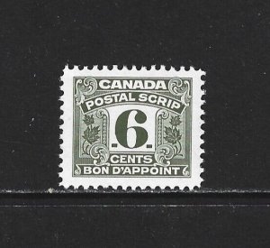 CANADA REVENUE - #FPS28 - 6c POSTAL SCRIP MINT STAMP MNH