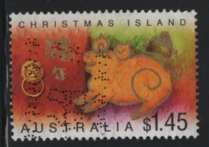 Christmas Island 2007 used Sc 461 $1.45 Boar facing left Year of the Boar