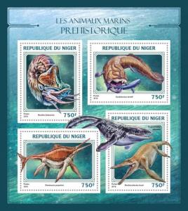 NIGER 2016 SHEET PREHISTORIC WATER ANIMALS DINOSAURS nig16418a