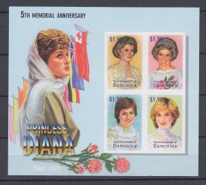 Z5069 JL stamps  2002 dominca sheet/4 mnh #2403 royality