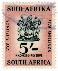 (I.B) South Africa Revenue : Duty Stamp 5/- (1954)