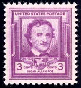 US 986 3c 1949 Edgar Allan Poe Poet, Story Writer and Editor PSAG grade 100 NH